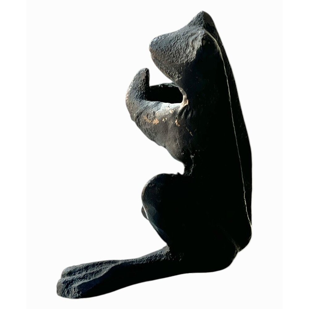 Cast Iron Frog-Shaped Pen Flower or Scissors Holder Desk Organizer 3.5" T Black - Picture 9 of 13